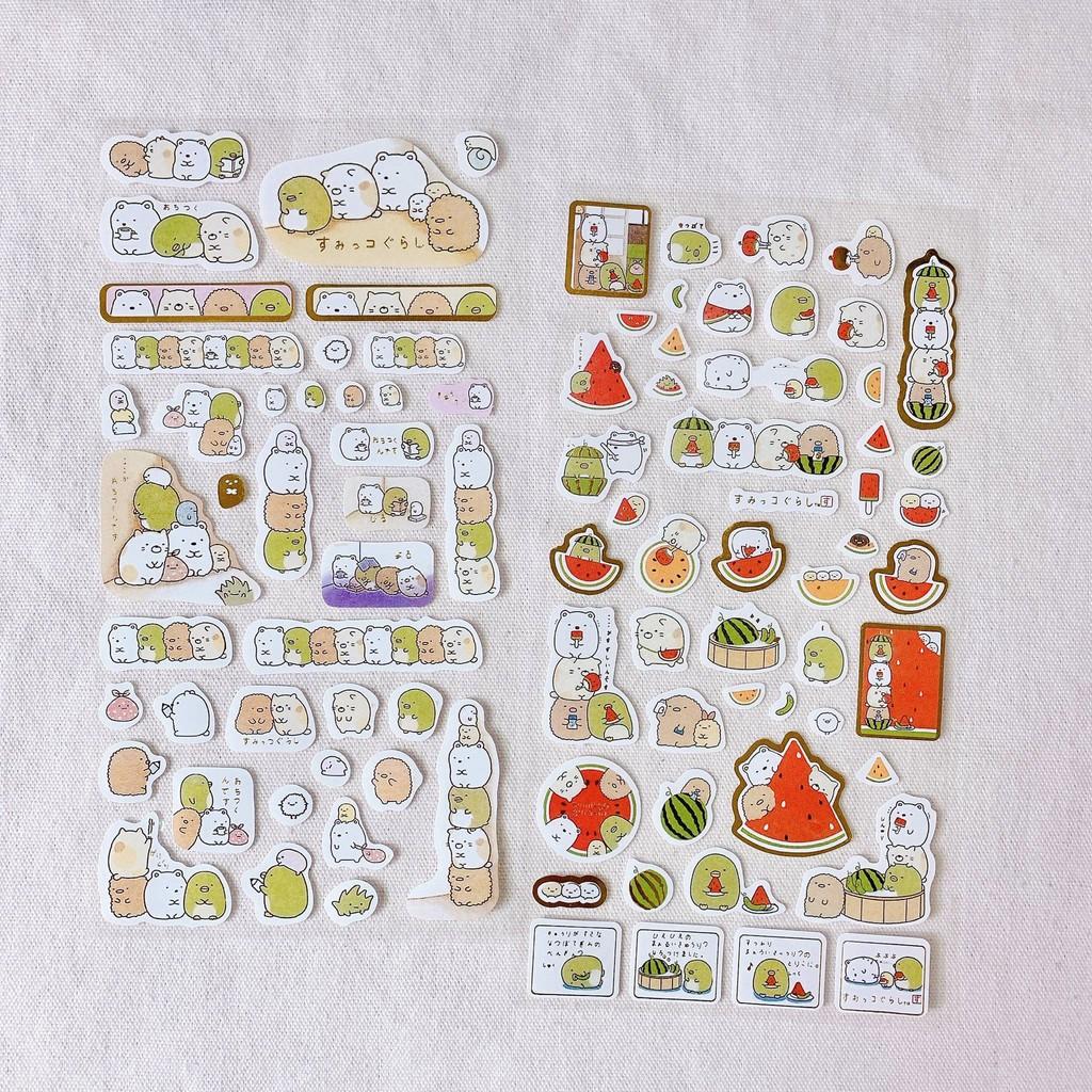 1 Tấm Sticker Gấu - Hình Dán Trang Trí Sổ Bullet Journal, Ốp Lưng