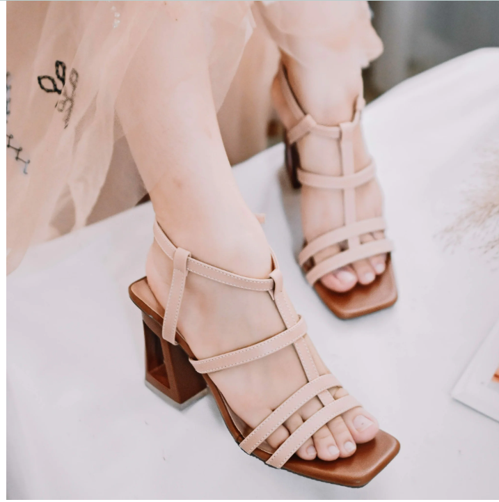 Sandal nữ cao gót đế 8F