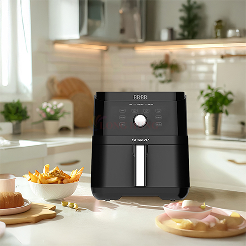 Nồi chiên không dầu điện tử Sharp 6 lít KF-AF60EV - Hàng chính hãng