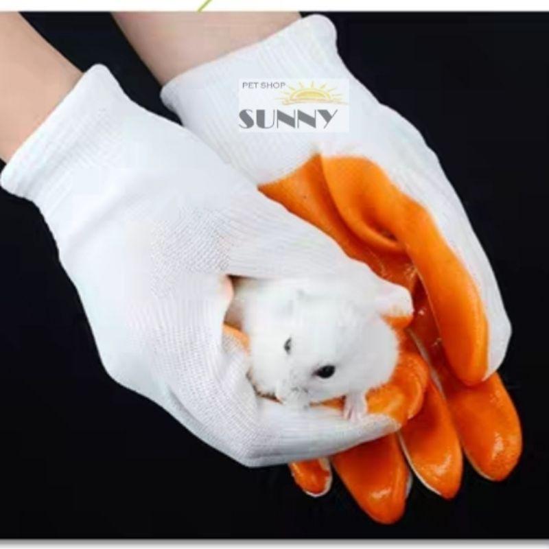 Găng tay bắt hamster, thú cưng chống cắn