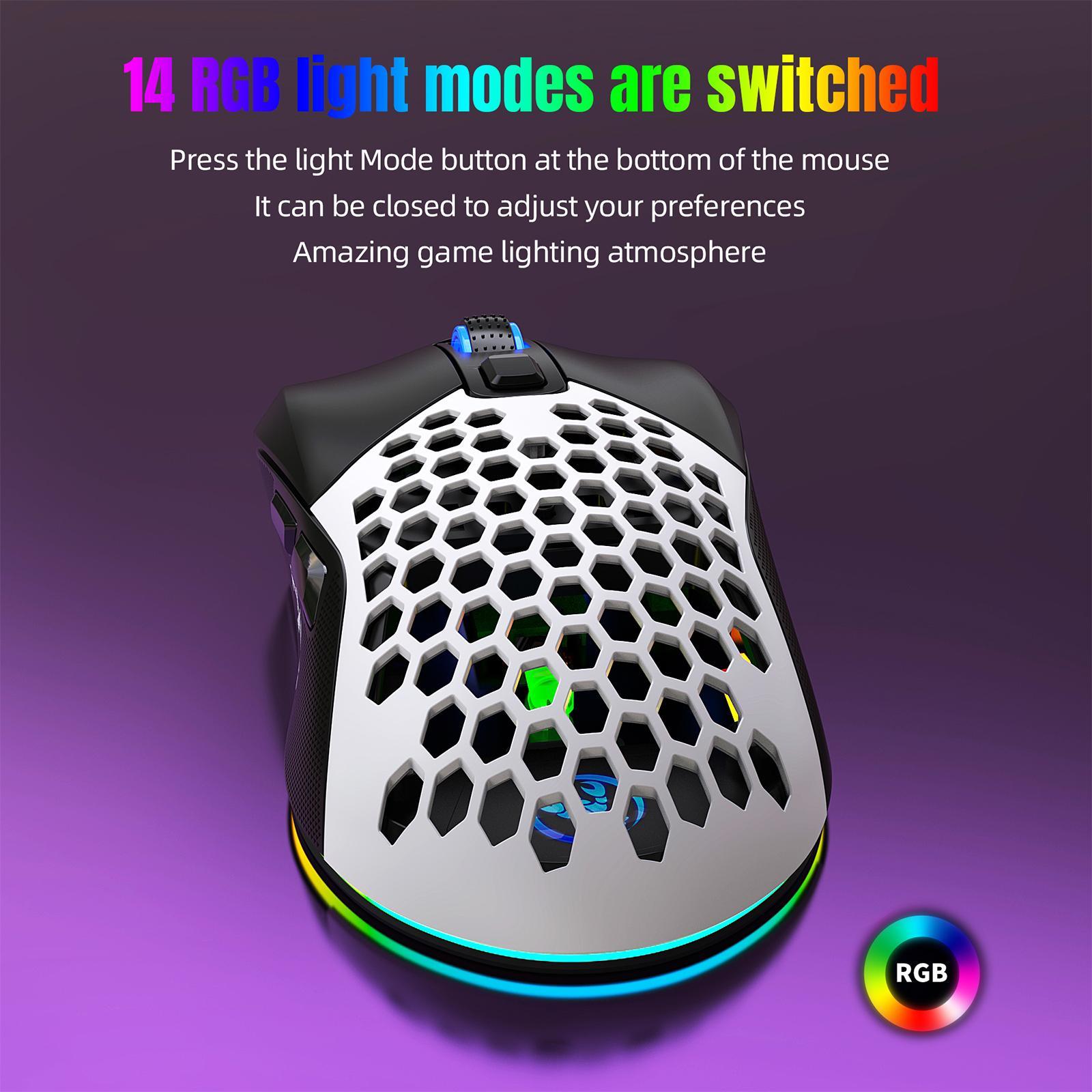 Wired Gaming Mouse Colorful LED Lights Ergonomic for Laptop Notebook PC