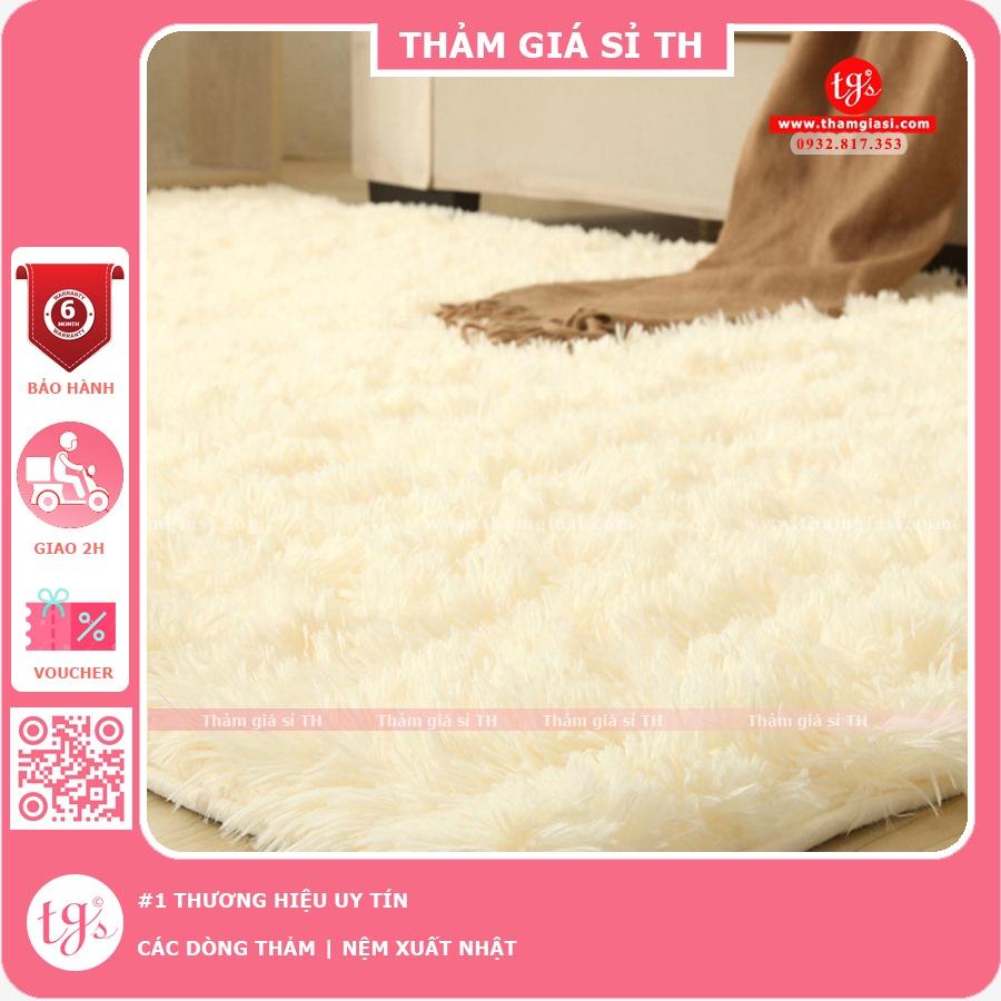 Thảm Lông Xù Trắng Sữa | 100x160cm | Thảm Trang Trí Phòng Khách - Phòng Ngủ - Thảm Trải Sofa - Thảm Dành Cho Bé