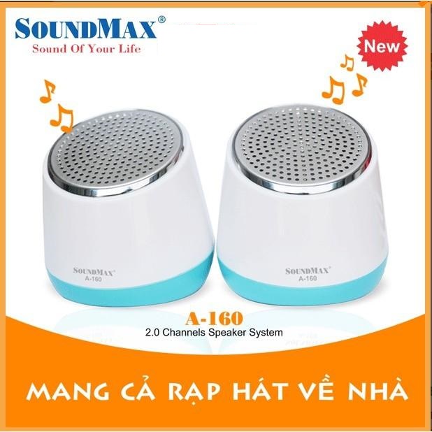 Loa Vi Tính SoundMax A160 2.0 6W (RMS) - Hàng Chính Hãng