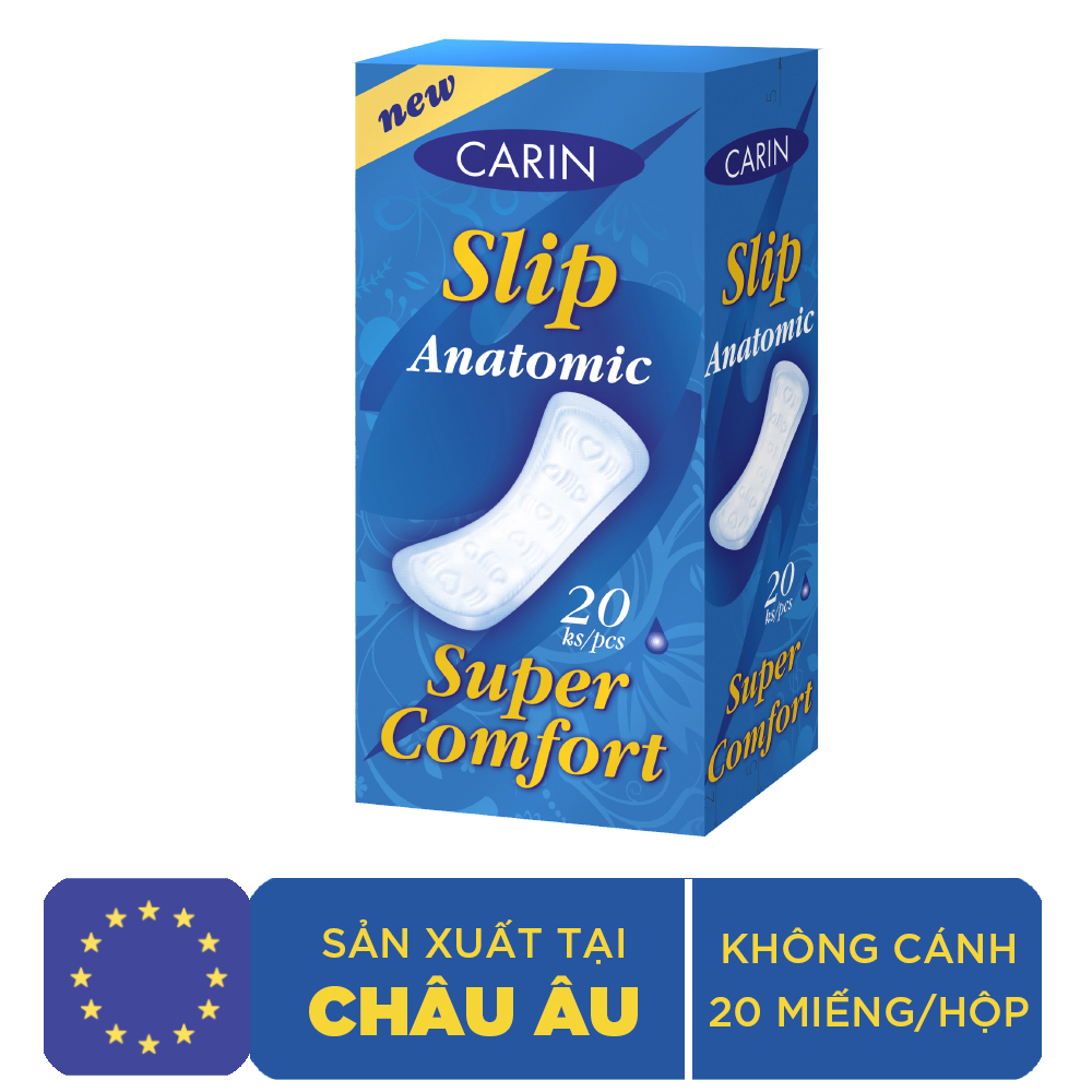 Combo Băng vệ sinh đặt trong Carin Tampon Normal + 1 BVS hàng ngày Carin Slip Anatomic Super Comfort 20