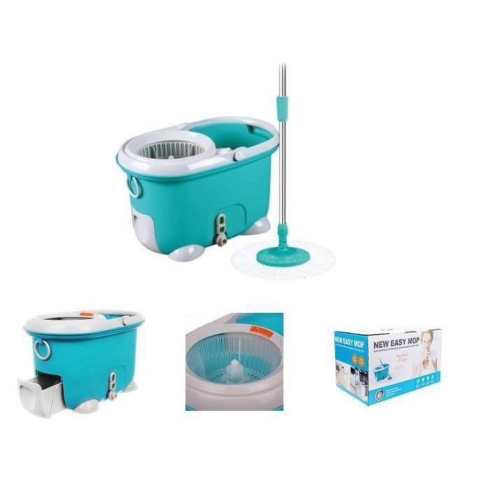 MOP-Q2-1 - Bộ Cây Lau Nhà Xoay Tay 360 Độ Lock & Lock , 2 bông lau màu trắng + 1 bông lau màu tím
