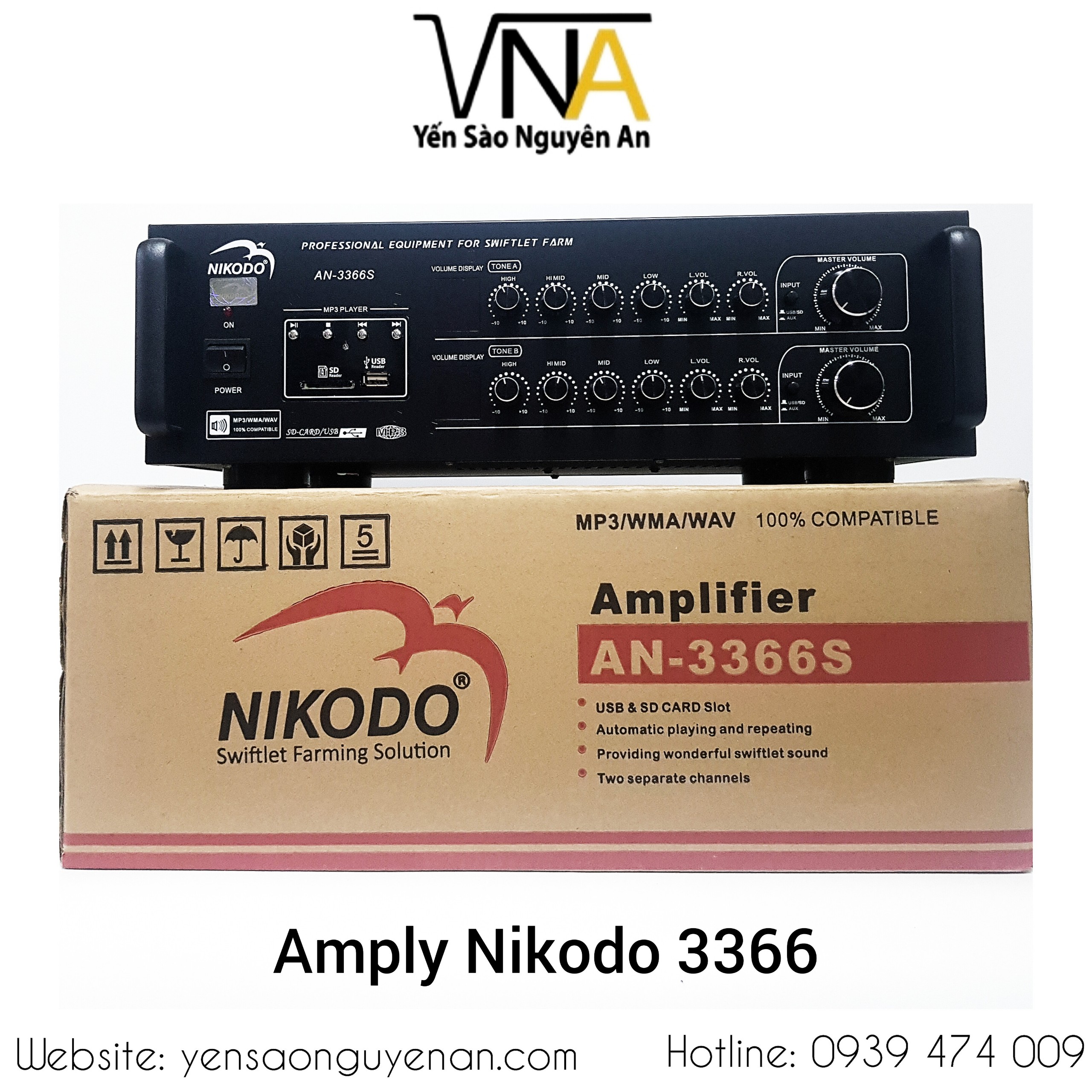 Amply nhà yến nikkodo-3366S (tải trọng 450 loa )