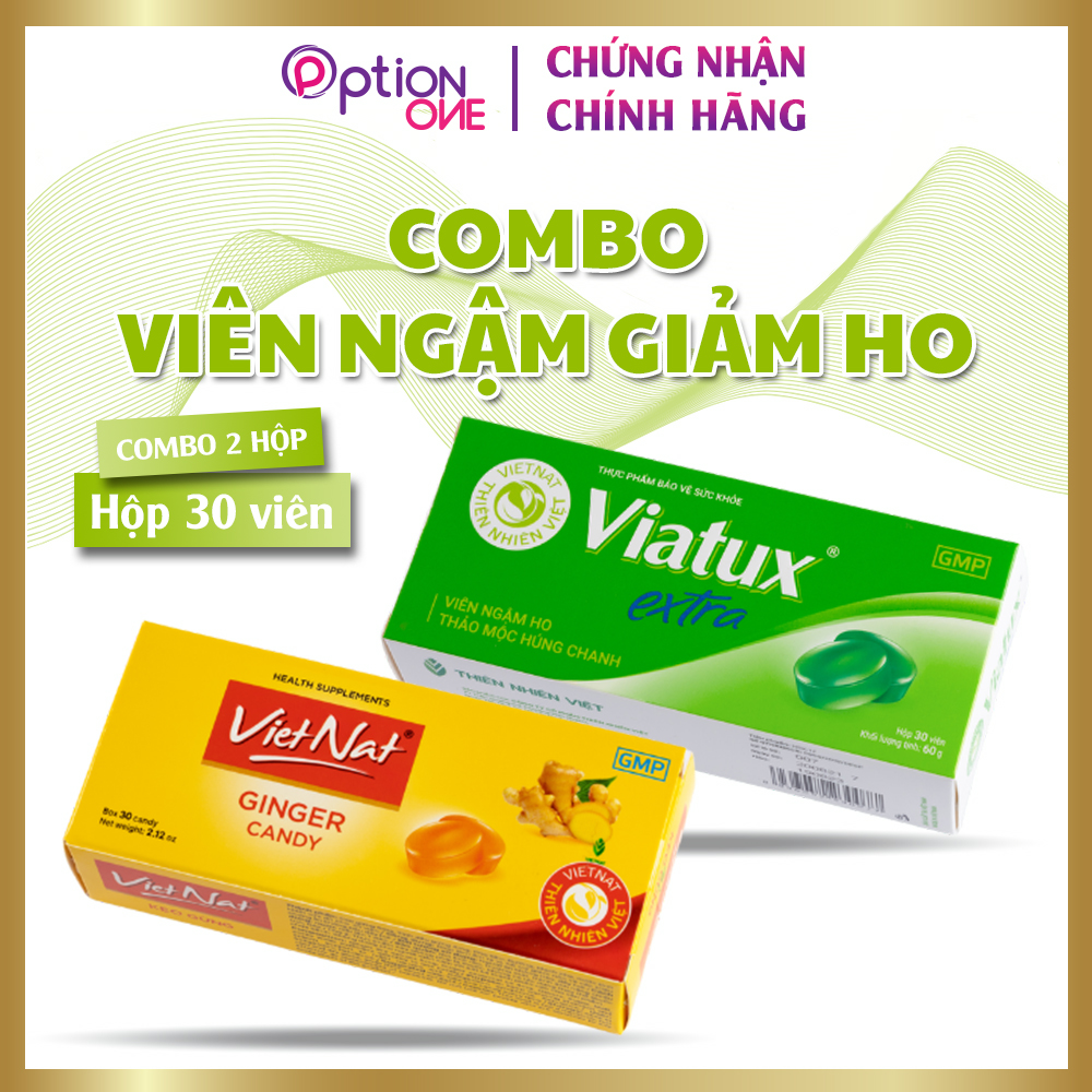 Kẹo ngậm Viatux Extra Vietnat 30 viên - gừng Vietnat 30 viên giảm ho rát họng