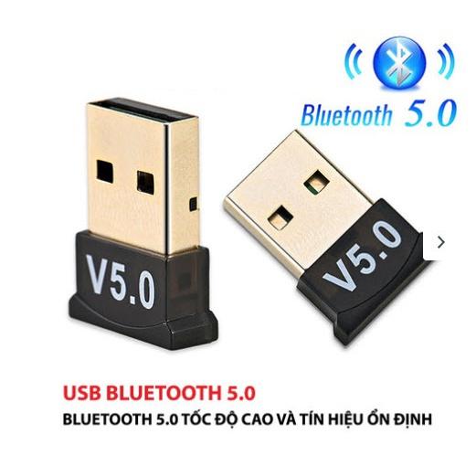 Thiết bị USB Bluetooth 5.0 Dongle CSR, thu phát bluetooth tốc độ cao cho PC và Laptop