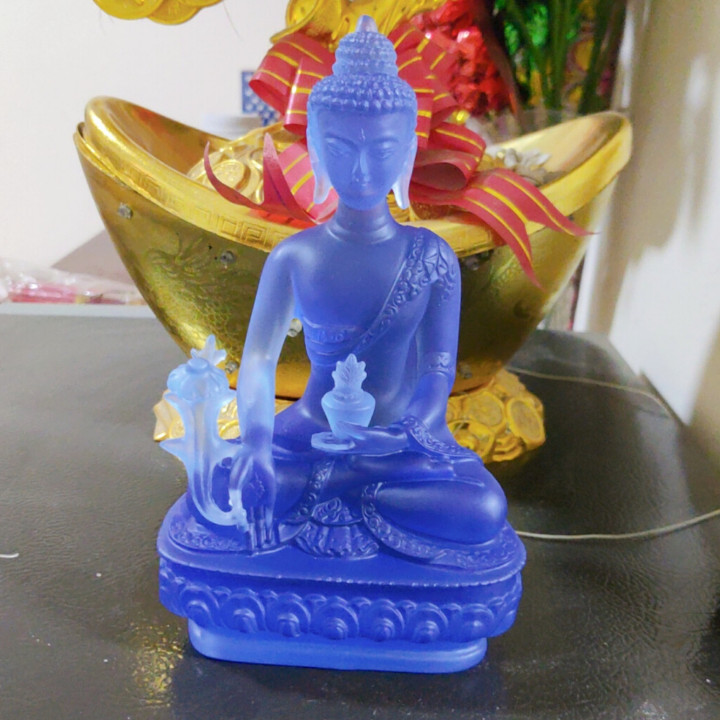 Tượng phật dược sư lưu ly 19cm