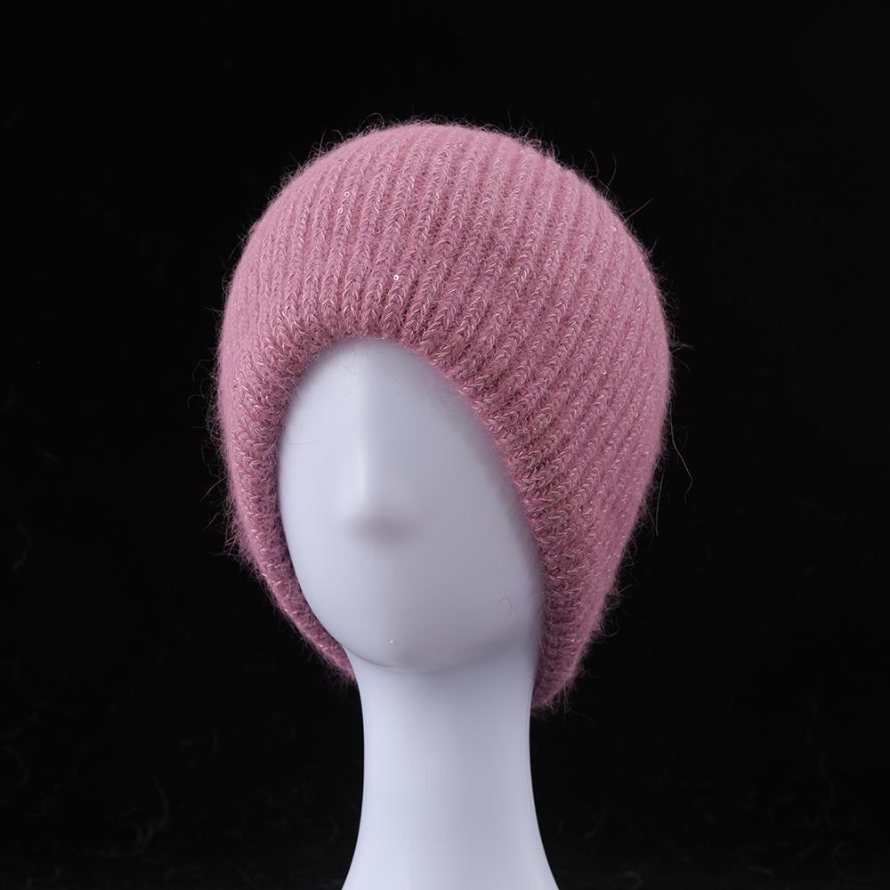 2021 Mới Thời Trang Thu Đông Hình Thỏ Tóc Mùa Đông Mũ Ấm Beanies Nón Thường Ngày Cho Nữ Trưởng Thành Cashmere Dệt Kim Bò Nón