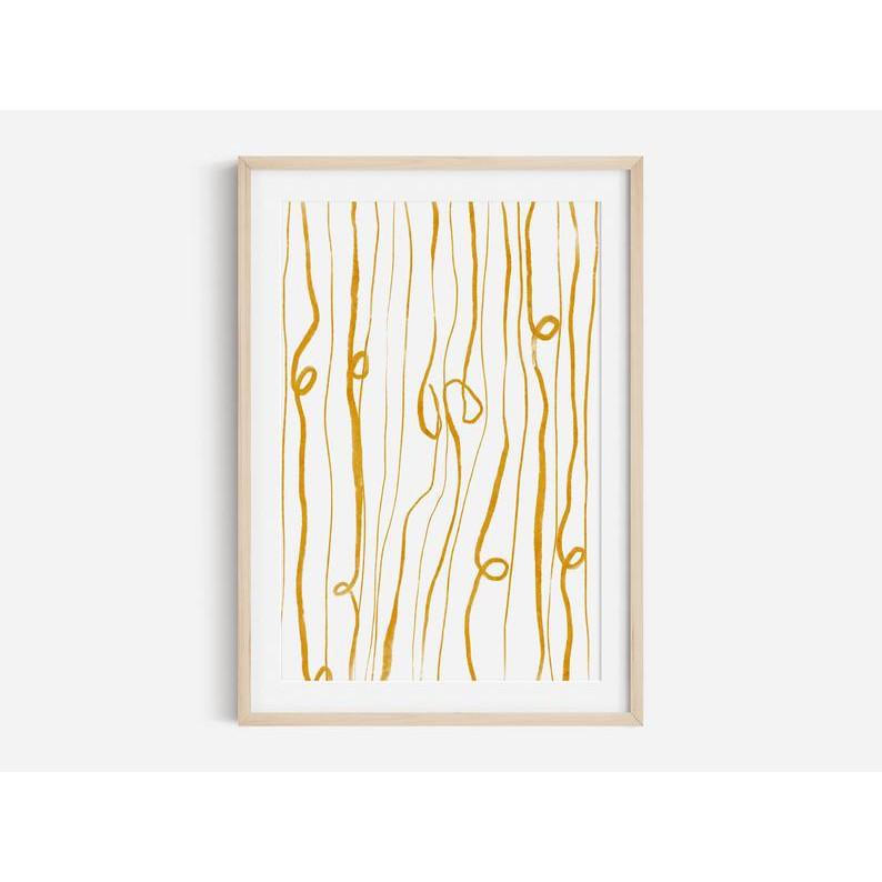Tranh treo tường | Tranh nghệ thuật trừu tượng - Yellow Abstract Art Print, Shape Abstract Art