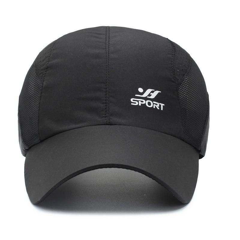COKK Mũ Bóng Chày Nam Nữ Nón Thể Thao Thoáng Lưới Nón Mùa Hè Cho Nam Gorro Casquette Nam Mũ Đen ngoài Trời Mới Color: black Size: 55-60cm