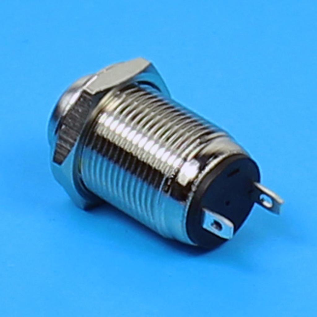 Mounting Hole 12mm 36V Waterproof Metal Indicator Reset Signal Light Blue LED Signal Lamp High-lighted ~Flat Head Welding Foot