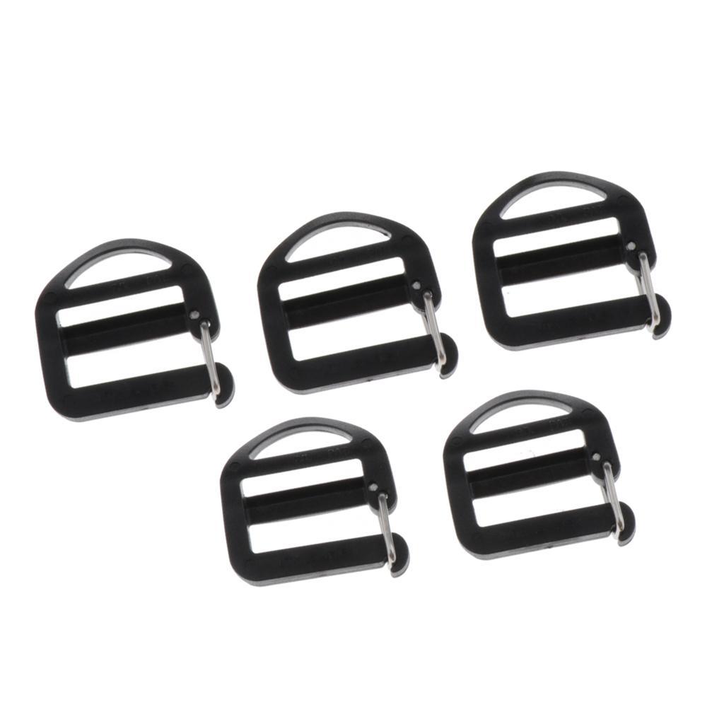 3-4pack 5 Pieces Plastic Webbing Buckle for 20mm Strap Outdoor Backpack