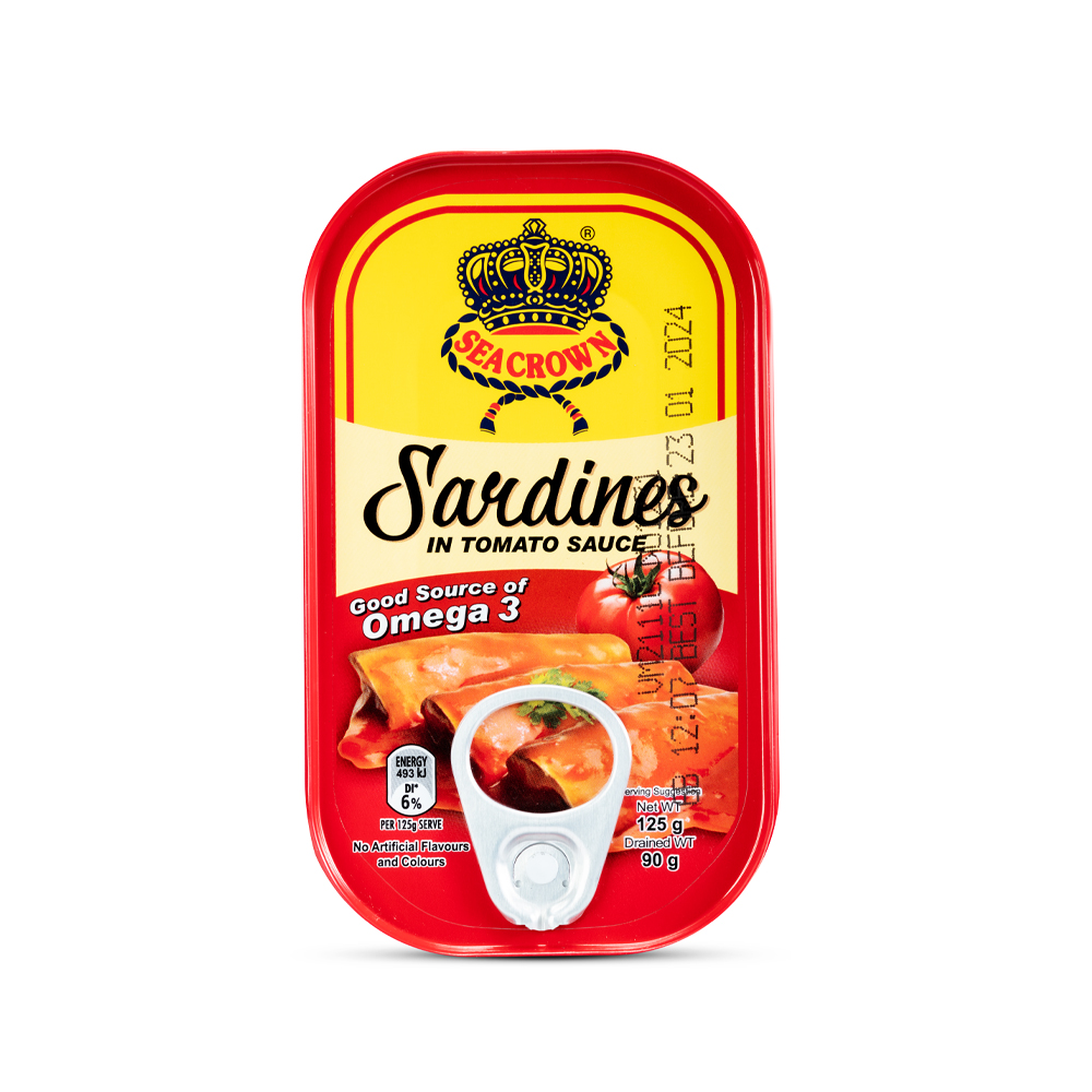 Combo 5 lon cá Trích Sea Crown sốt cà 125g