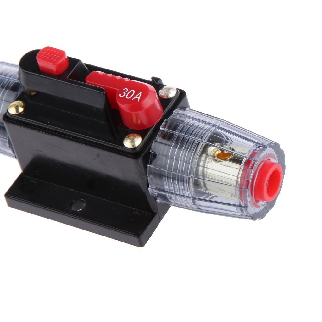 12V-24V Inline Auto Circuit Breaker 20A & 30A Switch Car Audio Fuse SKCB-02