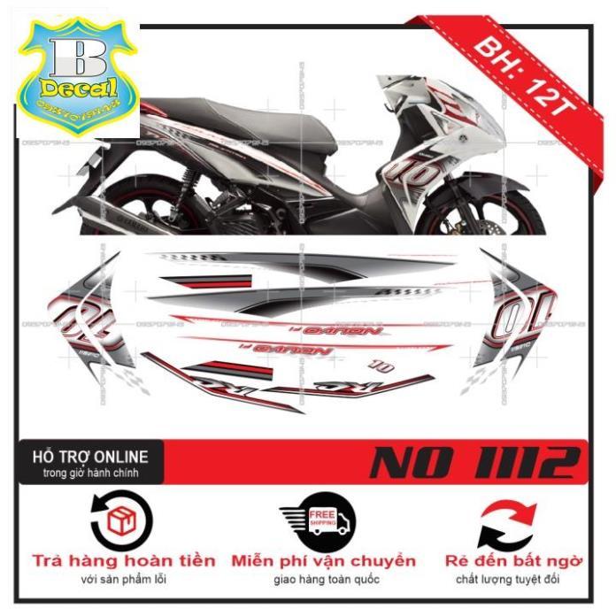 Tem rời dành cho NOUVO 4 LX SỐ 10 DÁN XE TRẮNG