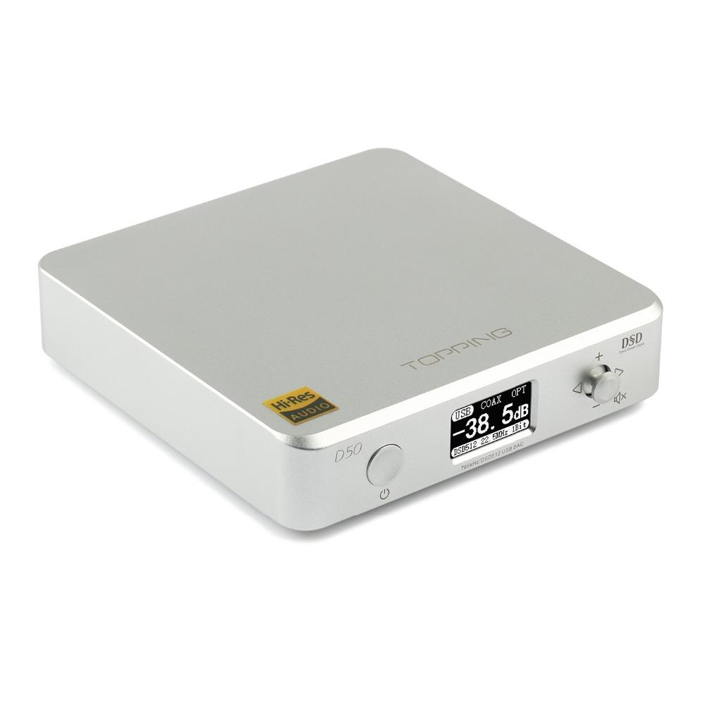 Mới Đứng Đầu D50 / 50S Mini HIFI Giải Mã Âm Thanh ES9038Q2M * 2 USB DAC XMOS XU208 DSD512 32Bit / 768Khz OPA1612 Đầu vào USB/OPT/DẪN