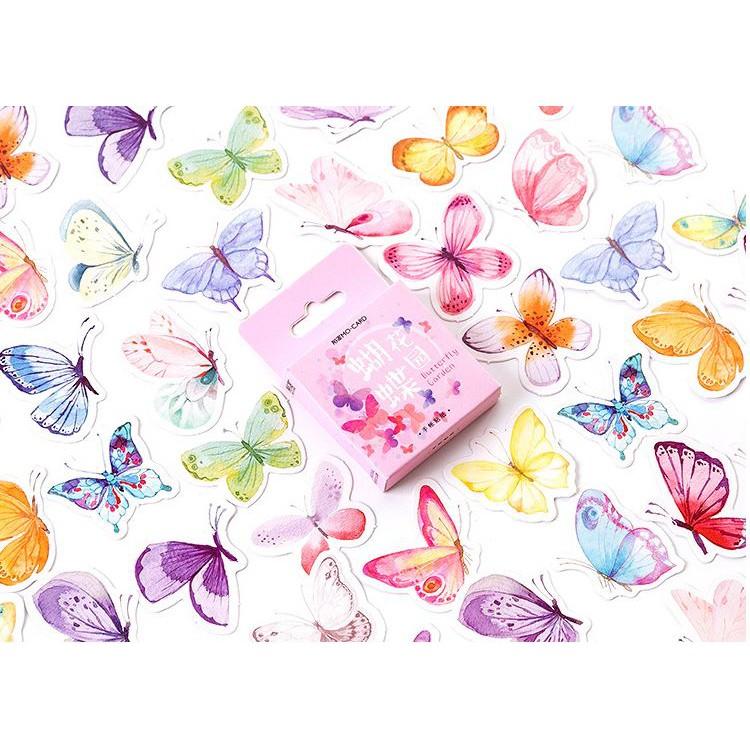 Bộ 46 Sticker Hàn Quốc hình con bướm dán trang trí E29