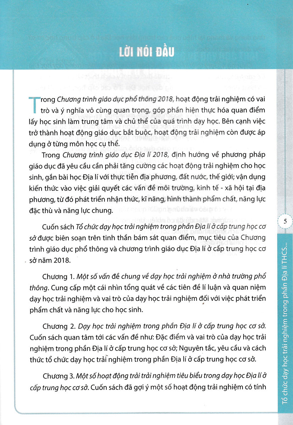 Sách Tổ Chức Dạy Học Trải Nghiệm Trong Môn Lịch Sử Và Địa Lí THCS - Phần Địa Lí