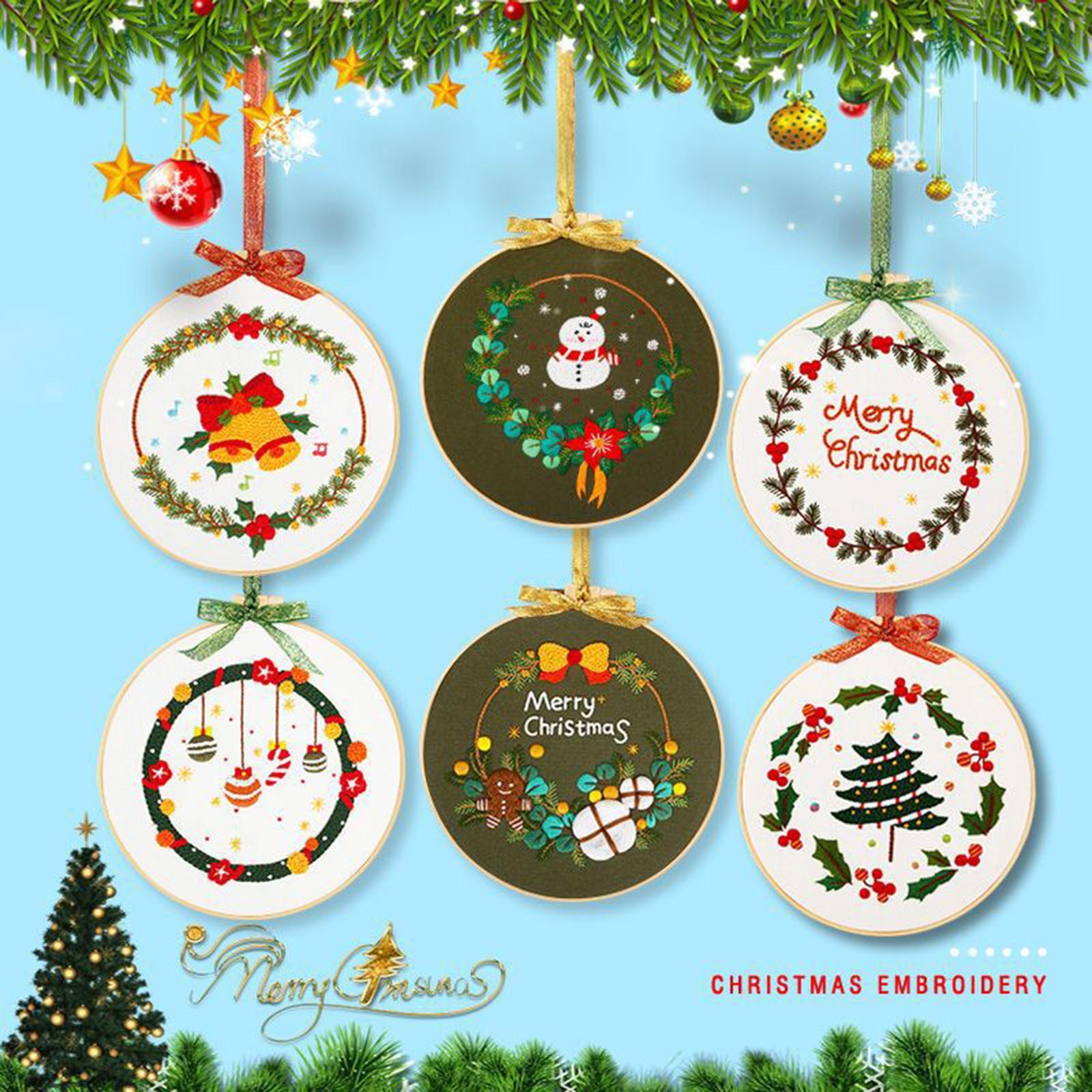 Christmas Embroidery Cross Stitch Set for Adults