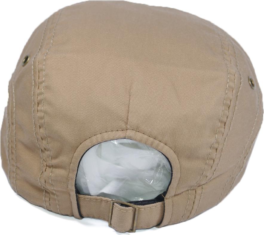 Nón beret nam thiết kế mỏ vịt dành cho người trung niên, không thêu họa tiết, dễ dàng tăng giảm size như ý - Kaki vàng