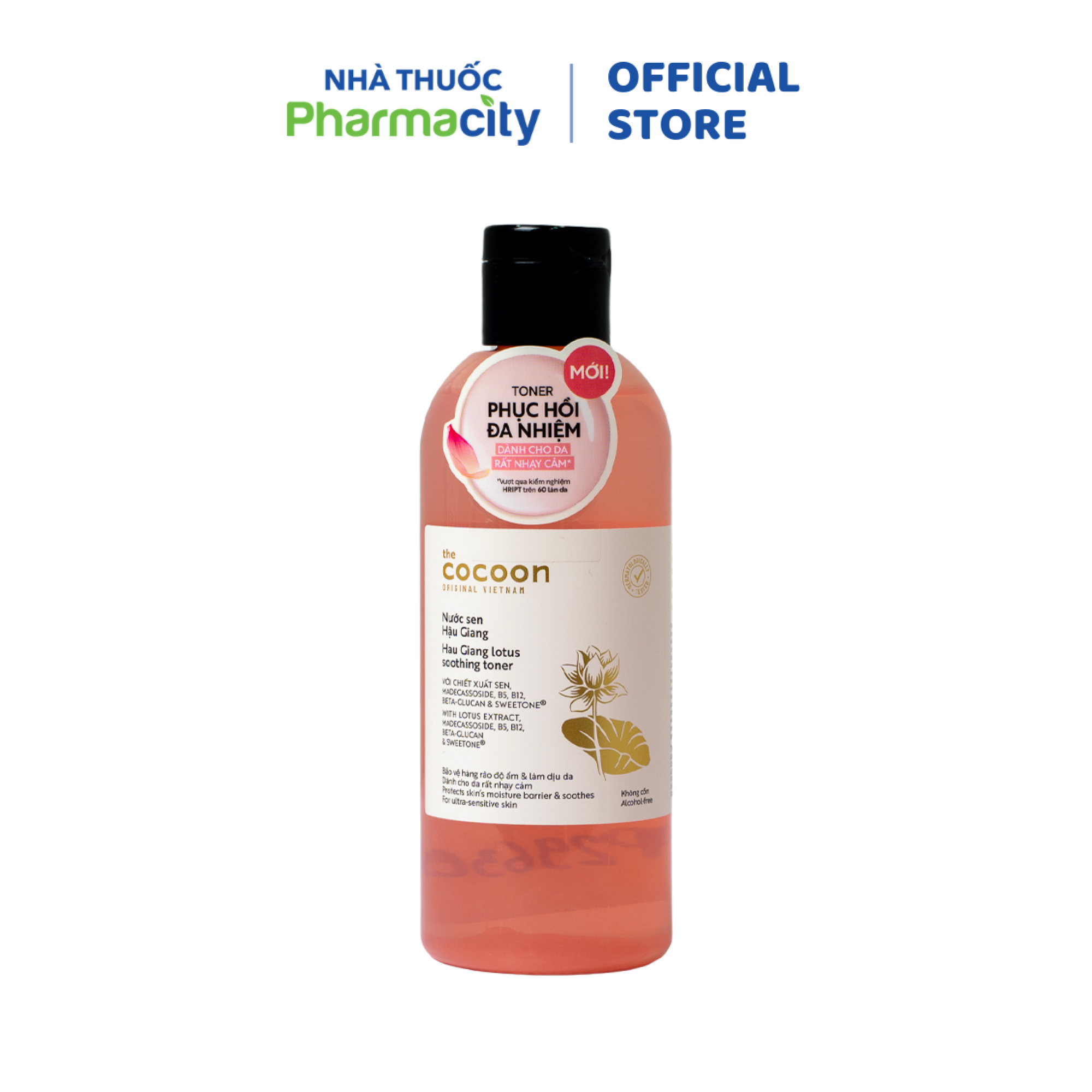 Nước Hoa Hồng Cocoon Chiết Xuất Sen Hậu Giang 310ml/ Chai