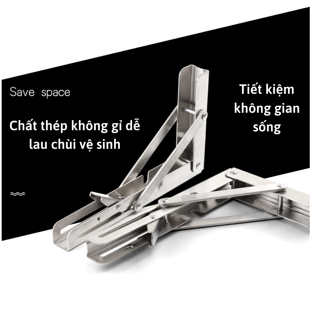 Giá Đỡ Bàn, Ke Bàn gấp treo tường thông minh thép không gỉ Cemill CM07 Hàng Chính Hãng