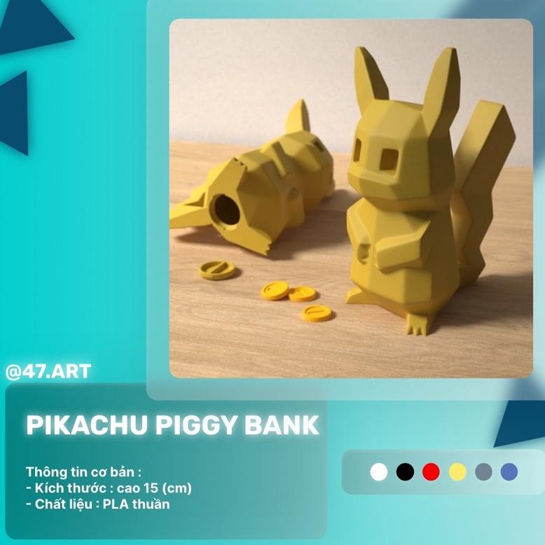 Mô hình Pikachu Pokemon đựng tiền nhiều màu, trang trí, DECOR PHÒNG - Pikachu piggy bank