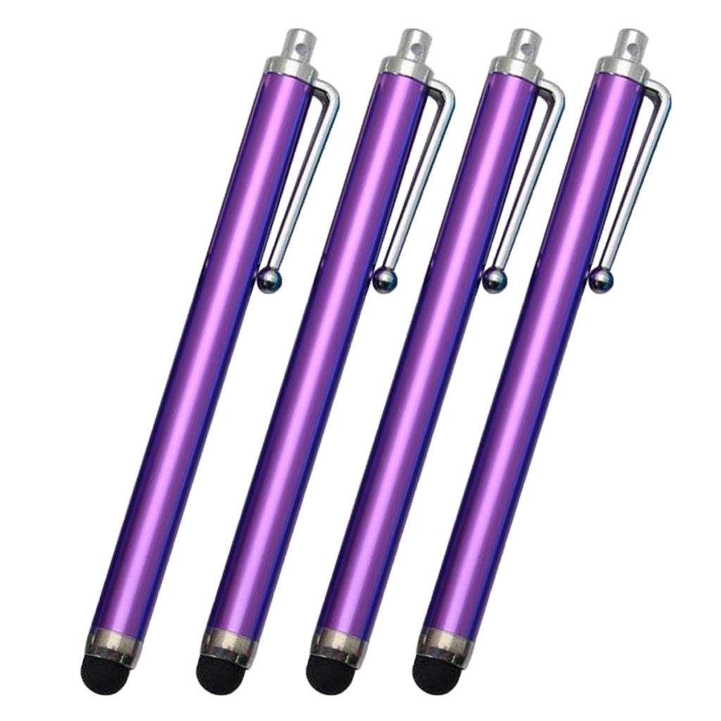 4pcs Universal Touch Screen Stylus High Sensitivity Capacitive Pen Silver