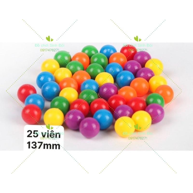 Bi nhựa 1,37cm - bịt 24 viên - phụ kiện bi của trò ếch ăn bi