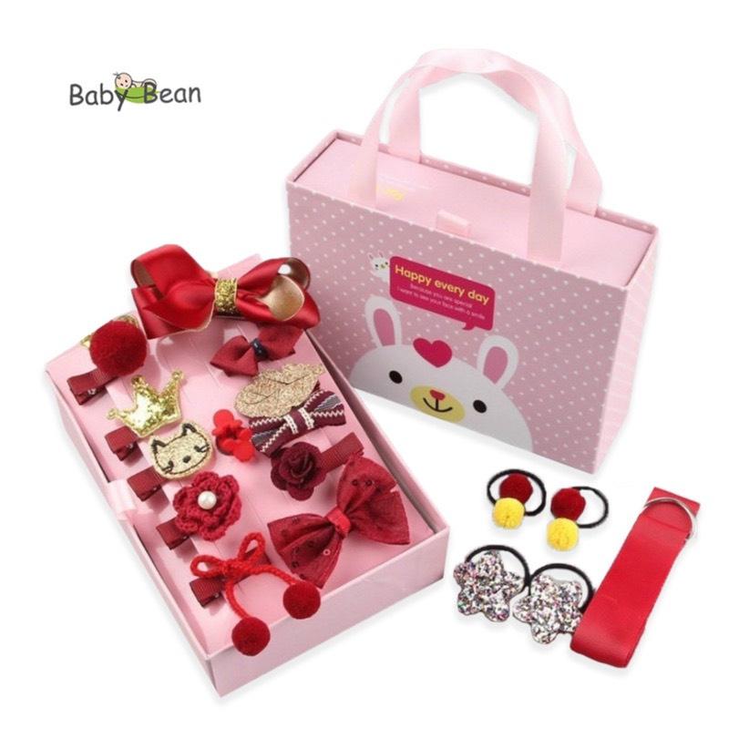 Set Kẹp Tóc 18 món Bé Gái BabyBean