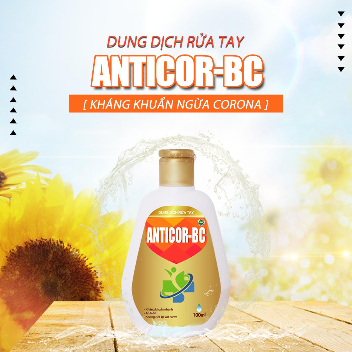 Dung dịch rửa tay khô Anticor BC (100ml)