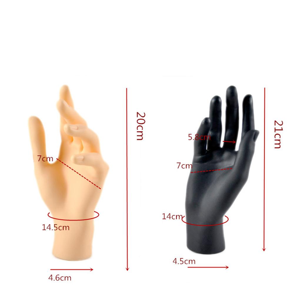 2xFemale Hand Mannequin Theatrical Property Display Mannequin Black R