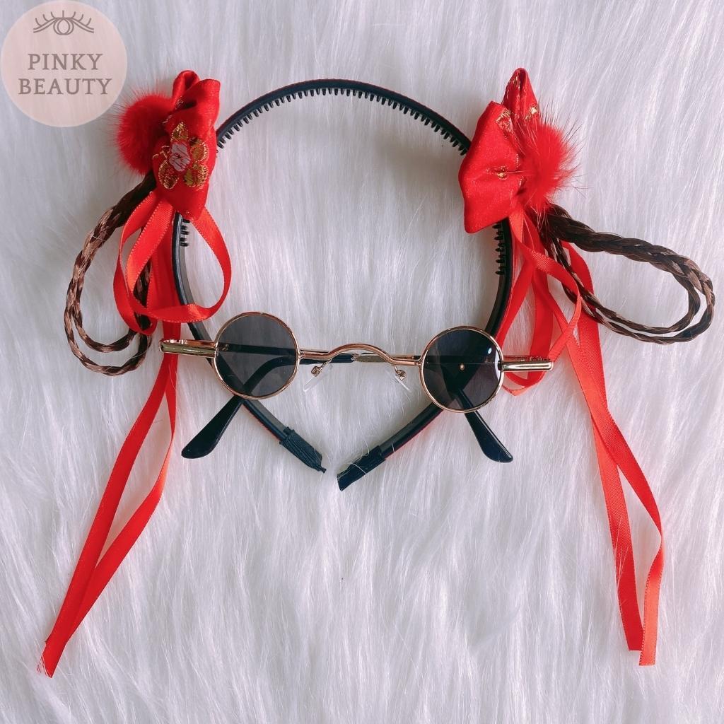 Băng Đô Cài Tóc, Bờm Tóc Phối Tua Rua, Nơ, Bông Phong Cách Trung Hoa, Thời Trang Cá Tính Cho Bé Gái - Pinky Beauty