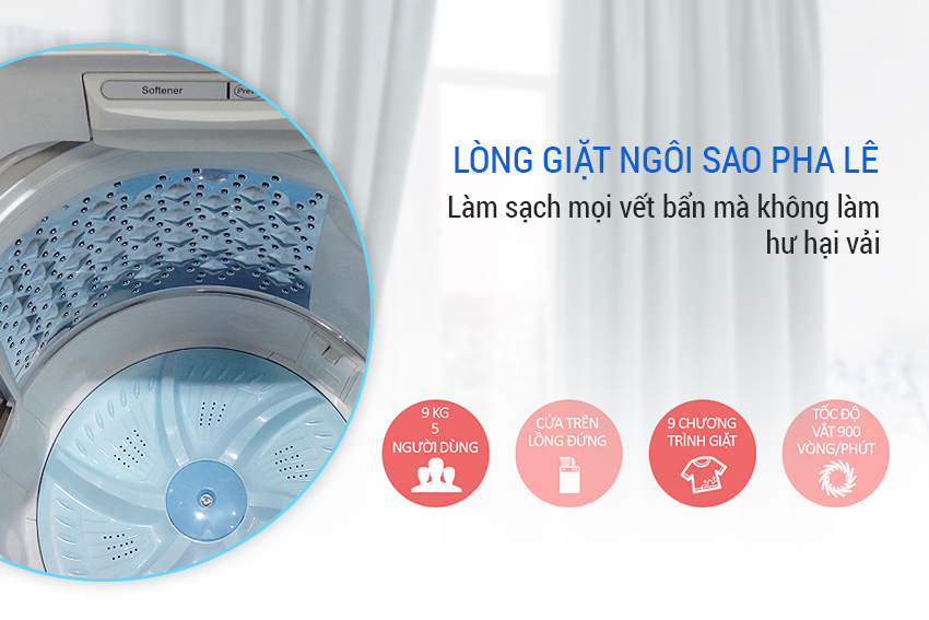 Máy Giặt Cửa Trên Inverter Toshiba AW-DC1000CV (9.0 Kg) - Hàng Chính Hãng