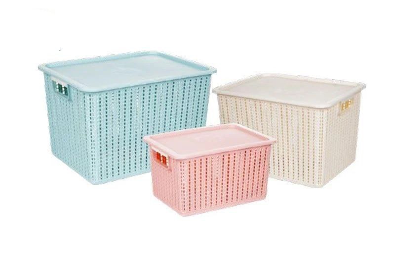 Giỏ, sọt, rổ đựng đồ đa năng có tay cầm thiết kết bắt mắt Giỏ sọt rổ mây đan kiểu dáng màu sắc phong cách hàn quốc có nhiều size có nắp đậy và không có nắp đậy cao cấp