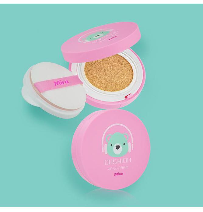 Phấn nước mỏng mịn Mira Cushion Air CC Cream Hàn Quốc 15g tặng kèm móc khoá