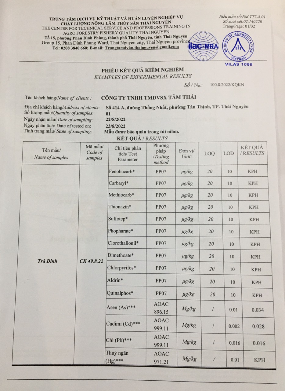 Trà Đinh Thượng Hạng Hộp 200g -Trà Đinh Tân Cương, Thái Nguyên 200g - Trà Đinh Tâm Thái H200gDTH