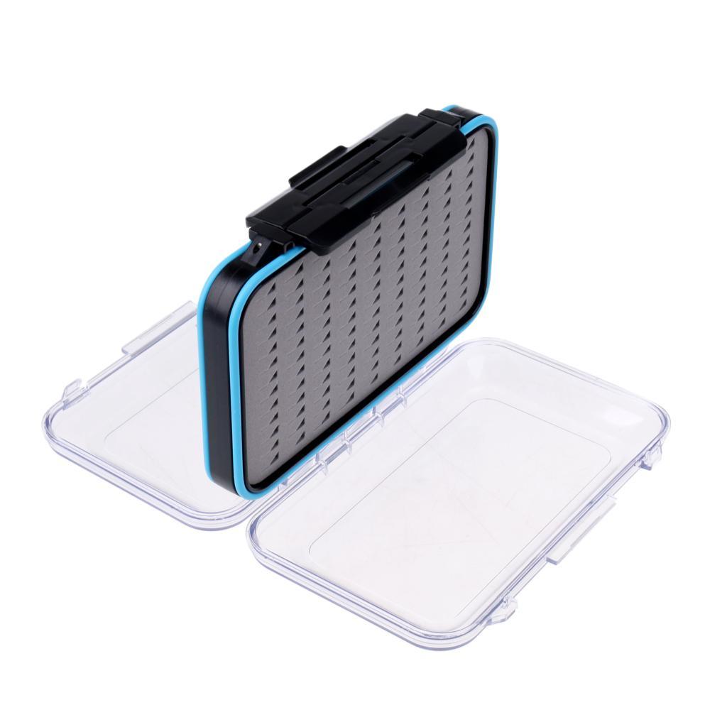 ABS Plastic High-capacity Two-sided Waterproof Fly Box Slit Foam/Easy Grip Foam Multi-function Fly Fishing Box