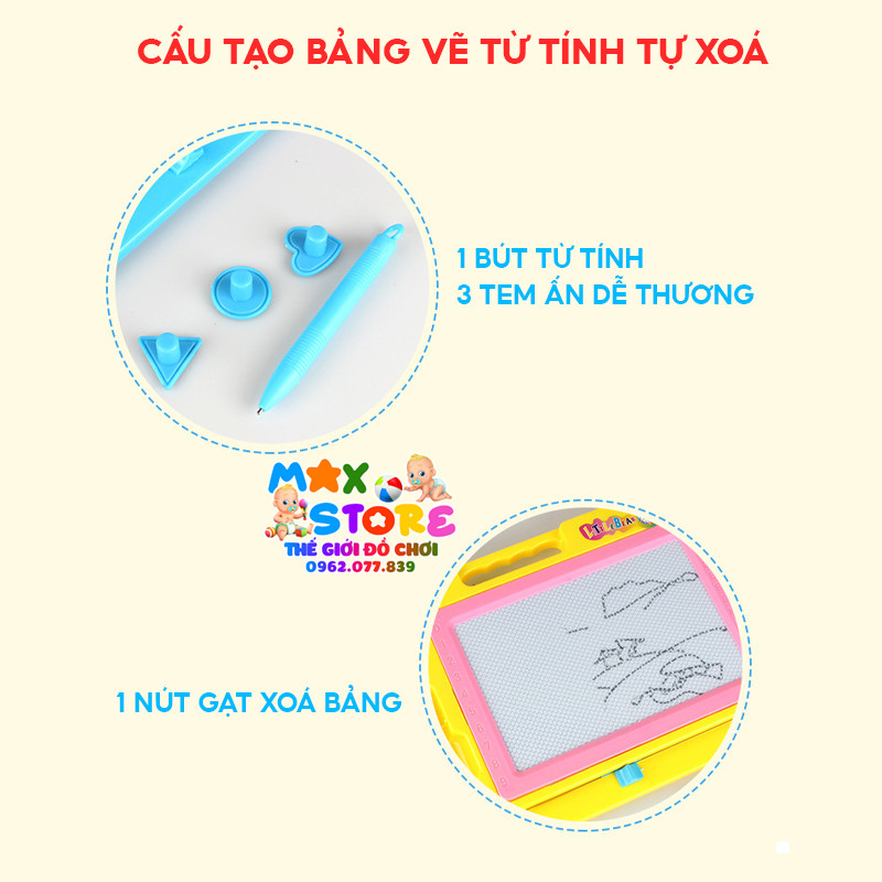 (Hàng Việt Nam) Bảng Từ Tự Xóa Lựa Chọn Hình Ngẫu Nhiên