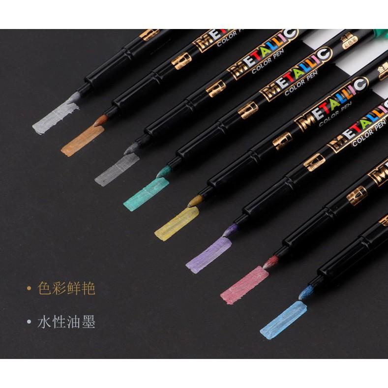 Vỉ Bút Lông Nhũ Metallic - Color Pen 8 MÀU BAOKE - MP570