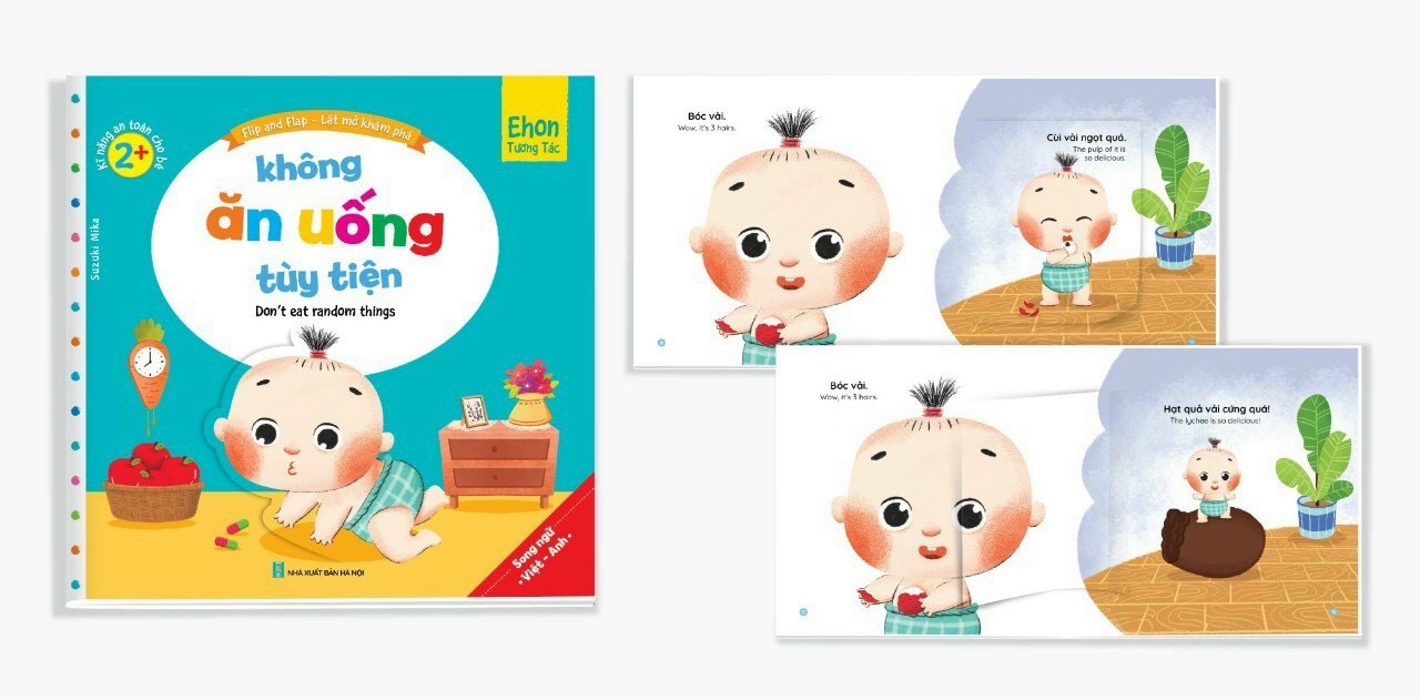 Bộ Ehon tương tác lật mở – Kỹ năng an toàn cho bé (song ngữ Việt – Anh) - NTbooks