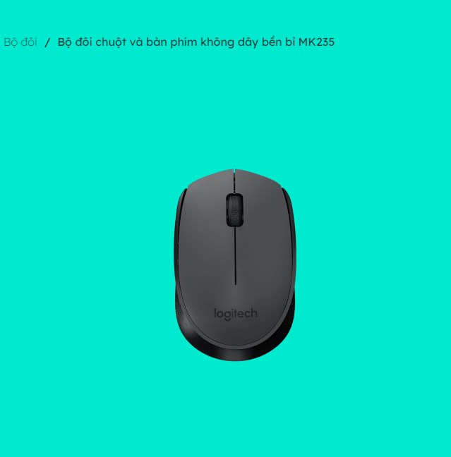 Bộ đôi chuột và bàn phím không dây Logitech MK235 - HÀNG CHÍNH HÃNG