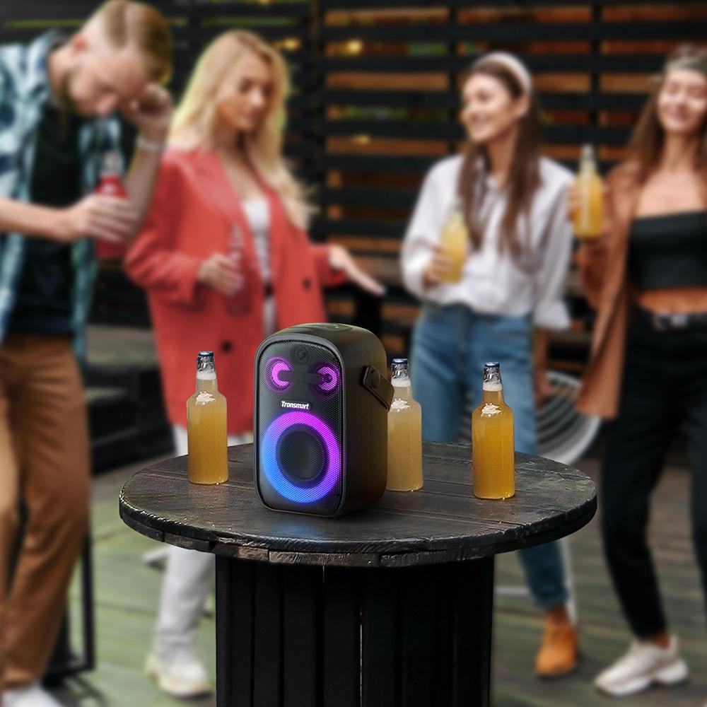 Loa Bluetooth 5.3 Karaoke mini di động TRONSMART HALO 100 SPEAKER – Đèn RGB ấn tượng - Chế độ âm thanh nổi - Hàng chính hãng