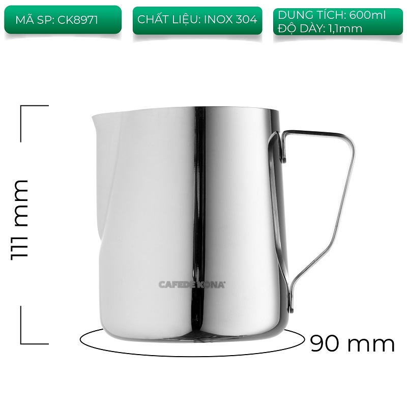 Ca đánh sữa cappuccino latte CAFE DE KONA