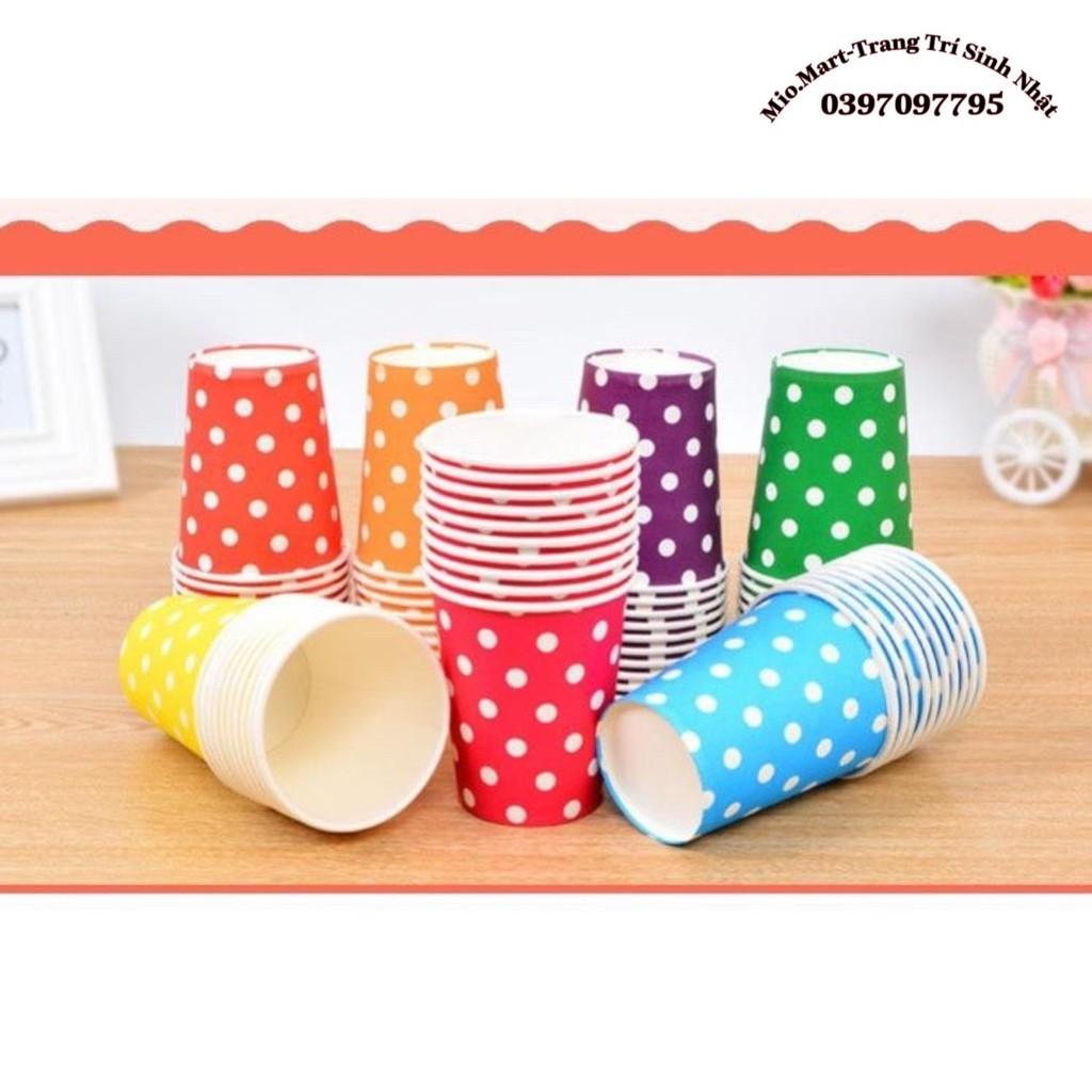 Set 10 Cốc Trang Trí Sinh Nhật, Ly Giấy Tiệc,Party Các Màu BB30