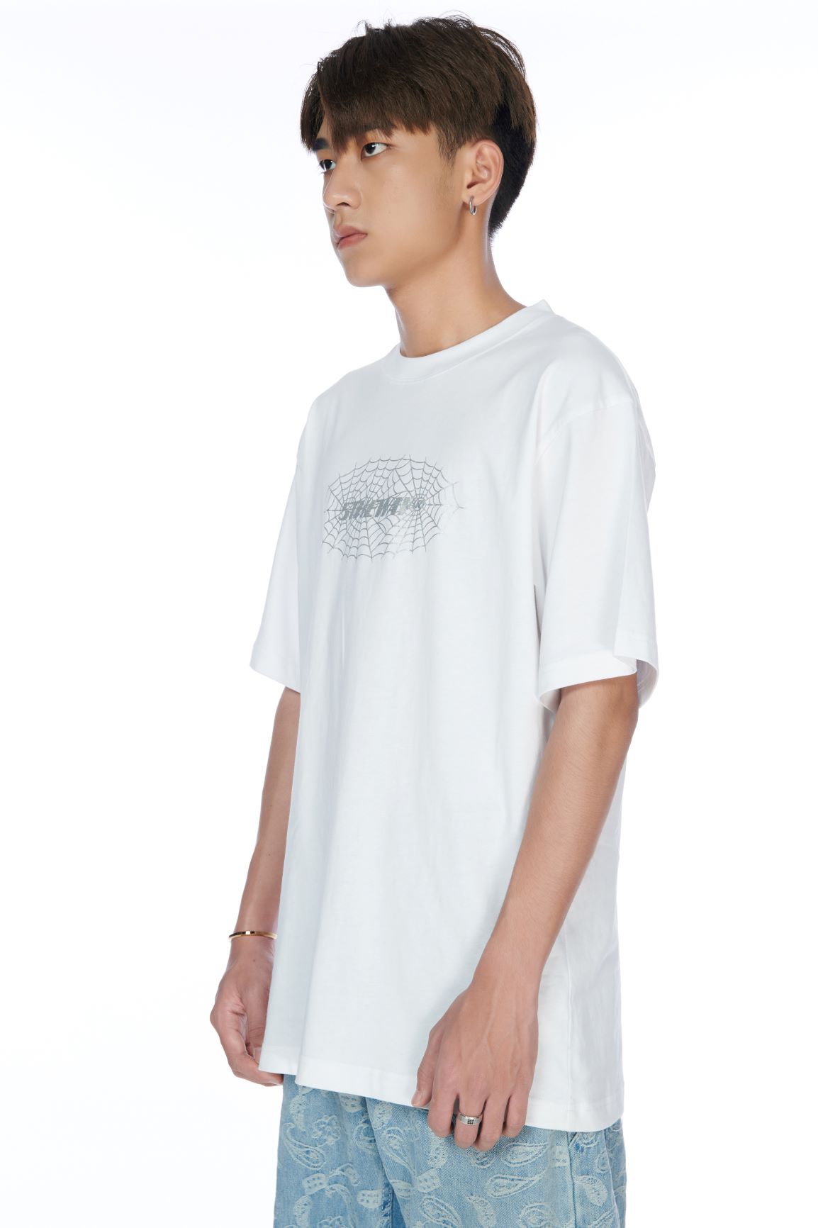 5THEWAY /spider web/ NEW TEE in WHITE aka Áo Thun Trắng