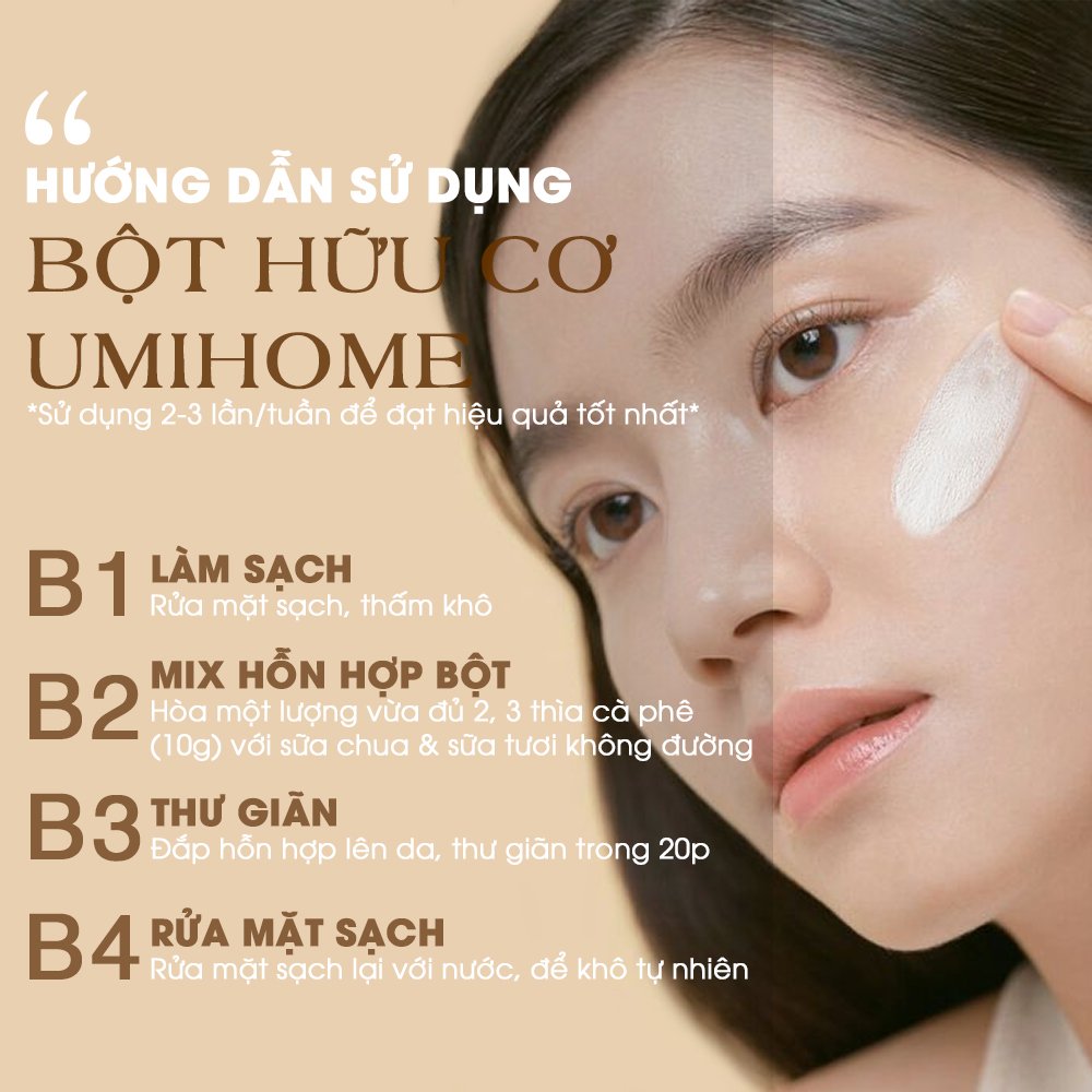 Bột Trái Bơ nguyên chất UMIHOME 40G dùng đắp mặt nạ dưỡng ẩm da ngăn chặn lão hoá, dưỡng trắng da tự nhiên