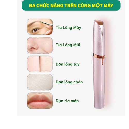 Bút cạo tỉa lông mày Hàng chính hãng/nhập khẩu Flawless Brows, máy tỉa chân mày, tỉa ria mép phù hợp nam và nữ, nhỏ gọn tiện lợi